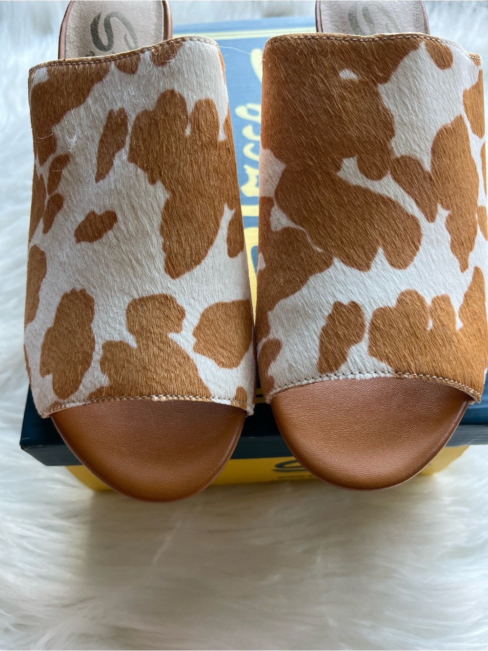 Sbicca Women's Richwood Sandal Calf Fur Mule Slides Size 8 - Picture 7 of 12